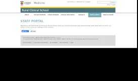 
							         Staff Portal | Rural Clinical School								  
							    