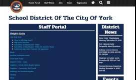 
							         Staff Portal | School District Of The City Of York								  
							    