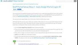 
							         Staff Portal Setup Step 2 - Auto Assign Portal Login ID | Jackrabbit ...								  
							    