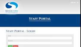 
							         Staff Portal - Sevacare								  
							    