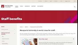 
							         Staff Portal - Staff benefits - MQ Staff - Macquarie University								  
							    