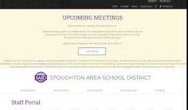 
							         Staff Portal - Stoughton Area School District								  
							    