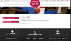 
							         Staff Portal | Sutton Grammar School								  
							    