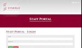 
							         Staff Portal - Synergy Homecare								  
							    