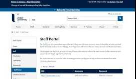 
							         Staff Portal - Ulster University ISD								  
							    