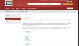 
							         Staff Portal : Web Portals - ECU								  
							    