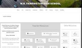 
							         Staff Portal – W.R. Farrington High School								  
							    
