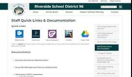 
							         Staff Quick Links - District Departments - Riverside School District 96								  
							    