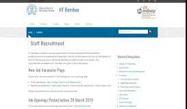 
							         Staff Recruitment | IIT Bombay								  
							    