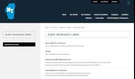 
							         Staff Resource Page / Staff Resource Links								  
							    