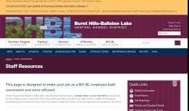 
							         Staff Resources | Burnt Hills - Ballston Lake Central School District								  
							    