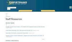 
							         Staff Resources - Capistrano Unified School District - School Loop								  
							    