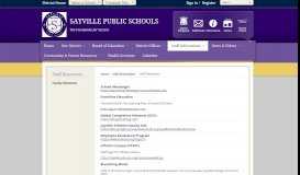 
							         Staff Resources / Faculty Resources - Sayville Public Schools								  
							    