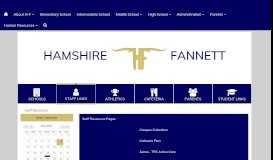 
							         Staff Resources - Hamshire-Fannett Independent School District								  
							    