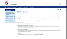 
							         Staff resources - HealthShare NSW								  
							    