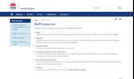 
							         Staff resources - HealthShare NSW - NSW Government								  
							    