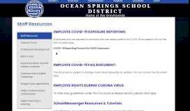 
							         Staff Resources - Miscellaneous - Ocean Springs School District								  
							    