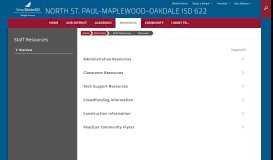 
							         Staff Resources - North St. Paul-Maplewood-Oakdale ISD 622								  
							    