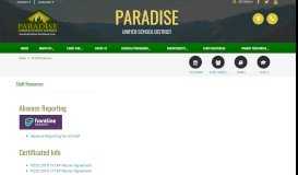 
							         Staff Resources - Paradise Unified School District								  
							    