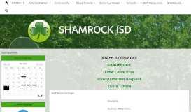 
							         Staff Resources - Shamrock ISD								  
							    