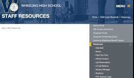 
							         Staff Resources - Staff (Login Required) - Wheeling High School - d214								  
							    