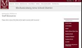 
							         Staff Resources – Staff Resources – Mechanicsburg Area School District								  
							    