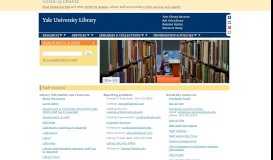 
							         Staff resources | Yale University Library								  
							    