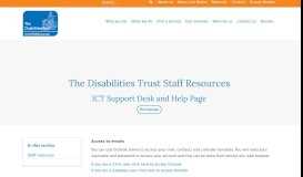 
							         Staff Resources | Your one stop shop - The Disabilities Trust								  
							    
