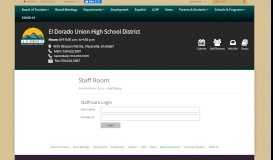 
							         Staff Room - El Dorado Union High School District								  
							    
