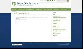 
							         Staff - Royal Oak Schools								  
							    