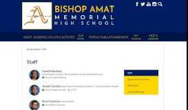 
							         Staff – Social Studies – Bishop Amat Memorial High School								  
							    