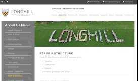 
							         Staff & Structure - Longhill High School								  
							    