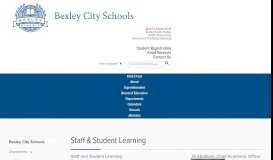 
							         Staff & Student Learning - Bexley City Schools								  
							    