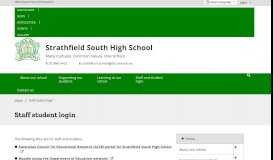 
							         Staff student login - Strathfield South High School								  
							    