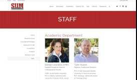 
							         Staff — SUM Bible College & Theological Seminary								  
							    