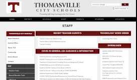 
							         Staff - Thomasville City Schools								  
							    