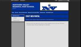 
							         Staff Web Portal - Northern Valley Regional High School District								  
							    