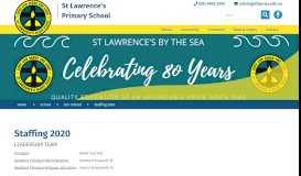 
							         Staffing 2019 » St Lawrence's Primary School								  
							    