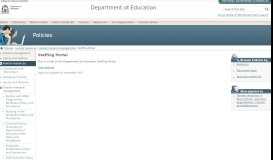 
							         Staffing Portal - Policies - The Department of Education								  
							    