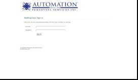 
							         Staffing User Sign In - Automation Personnel Services								  
							    