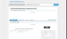 
							         stagingfxonline.riaenvia.net at WI. Ria - FxOnline Login								  
							    