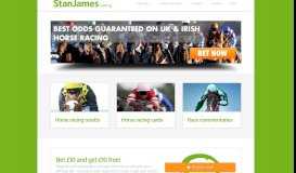 
							         Stan James Betting - bet on horse racing online								  
							    