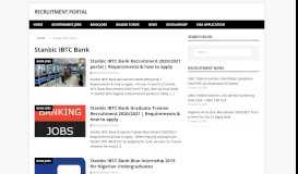 
							         Stanbic IBTC Bank Archives - Recruitment Portal								  
							    