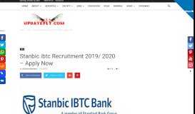 
							         Stanbic ibtc Recruitment 2019/ 2020 - Apply Now - Updatefly								  
							    