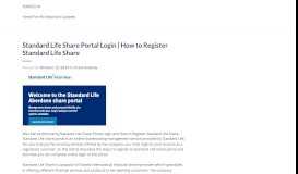 
							         Standard Life Share Portal Login - PORCELITA								  
							    