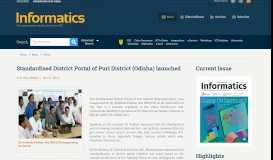 
							         Standardised District Portal of Puri District (Odisha) launched ...								  
							    