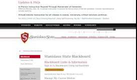 
							         Stanislaus State Blackboard | California State University Stanislaus								  
							    