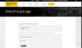 
							         STANLEY Guard Login - STANLEY Security								  
							    