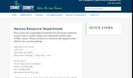 
							         Stanly County, NC Human Resource Department								  
							    