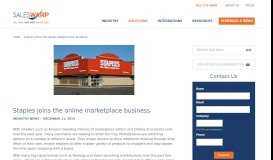 
							         Staples joins the online marketplace business - SalesWarp								  
							    